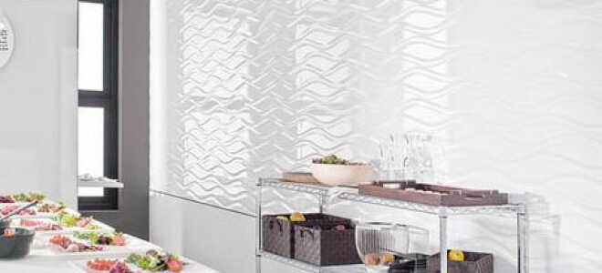 Волнистая плитка для интерьера