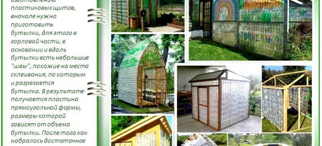 Теплица из пластиковых бутылок: обзор 5 способов постройки