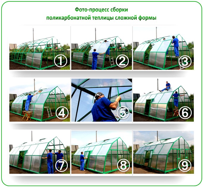 Сложная сборка теплицы