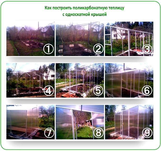 Как построить поликарбонатную теплицу