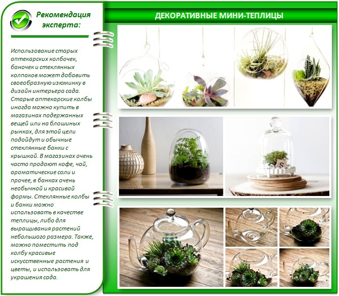 Декоративная мини-теплица